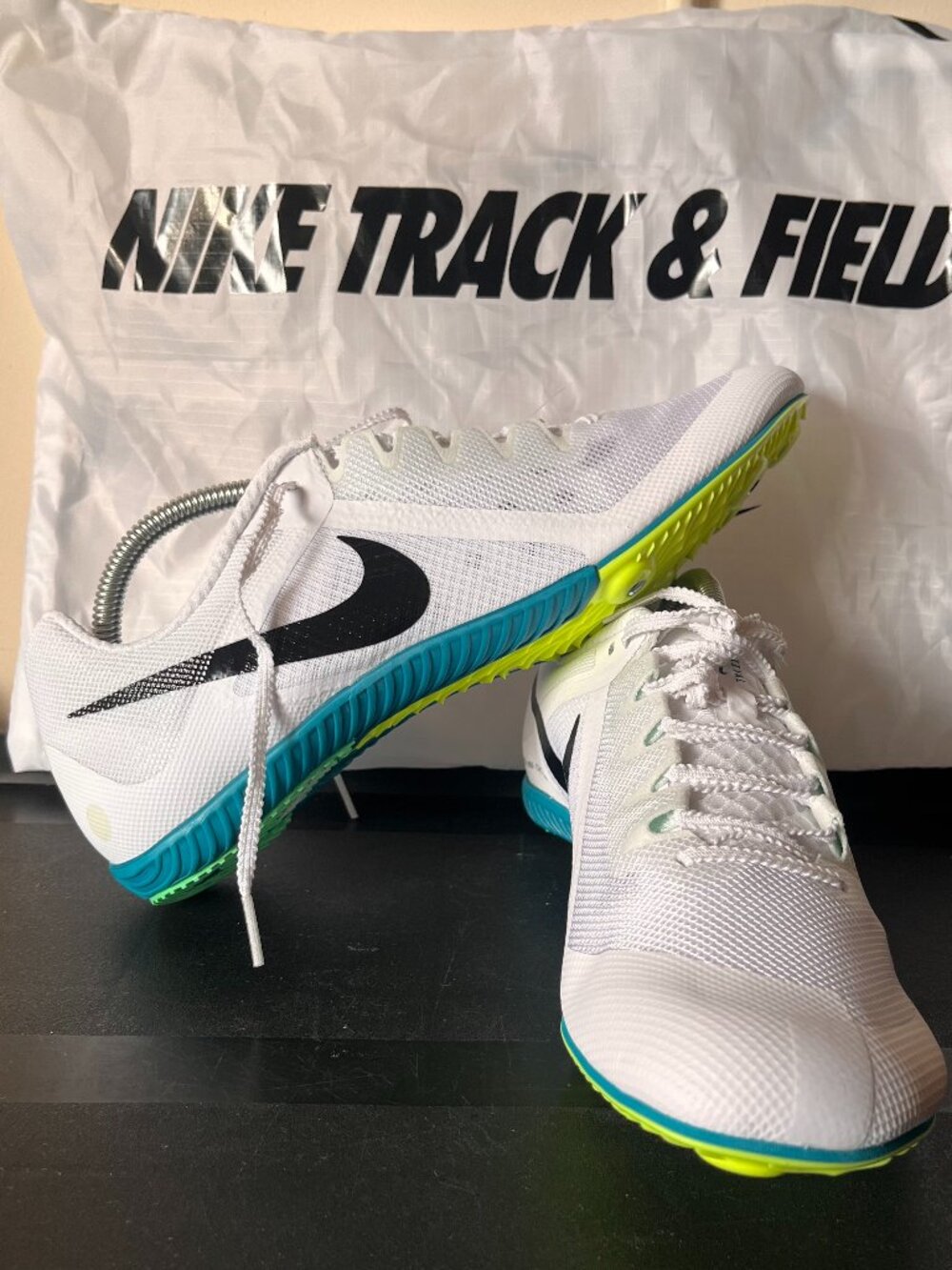 Nike Zoom Rival Multi-Event Track Spikes Mens 10 White Spruce FZ9664-102 - NEW